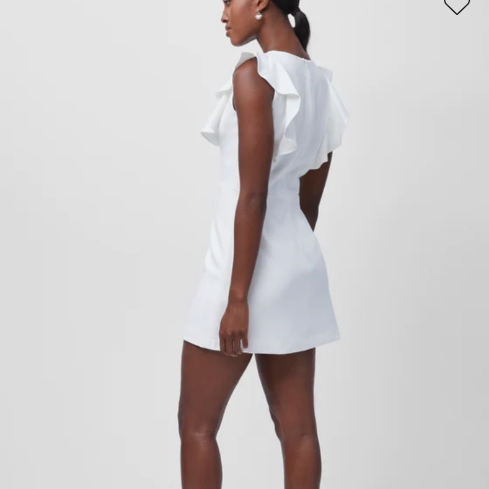 Whisper Ruffle C Neck Dress